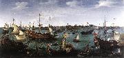 VROOM, Hendrick Cornelisz. The Arrival at Vlissingen of the Elector Palatinate Frederick V wr china oil painting artist